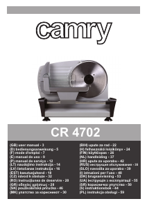 Εγχειρίδιο Camry CR 4702 Μηχανή κοπής