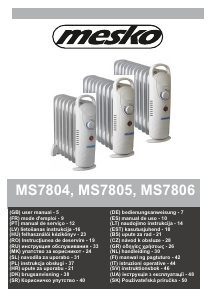 Manuale Mesko MS 7805 Termoventilatore