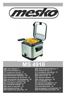 Посібник Mesko MS 4910 Фритюрниця