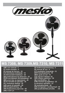 Посібник Mesko MS 7308 Вентилятор