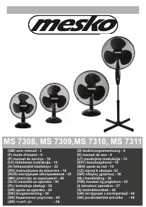 Manual Mesko MS 7310 Fan