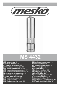 Manual Mesko MS 4432 Moinho de pimenta e sal