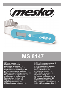 Bedienungsanleitung Mesko MS 8147B Gepäckwaage