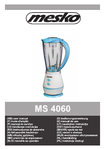 Instrukcja Mesko MS 4060g Blender