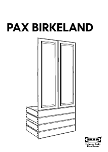 Посібник IKEA PAX BIRKELAND Двері для стінної шафи