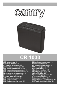 Manual Camry CR 1033 Destruidora de papel