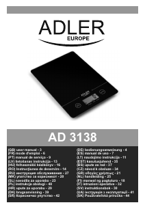 Návod Adler AD 3138 b Kuchynská váha