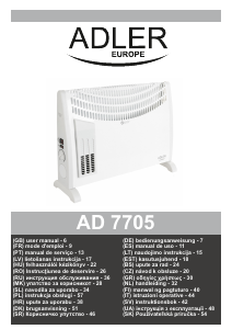 Εγχειρίδιο Adler AD 7705 Θερμάστρα