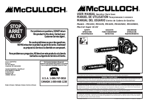Manual de uso McCulloch MS1838AV Sierra de cadena