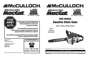 Manual de uso McCulloch EB358a Sierra de cadena