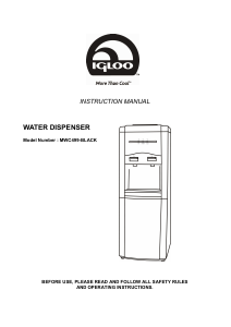 Mode d’emploi Igloo MWC499-BLACK Fontaine à eau