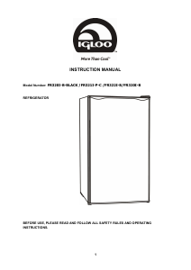 Mode d’emploi Igloo FR320I-B Réfrigérateur