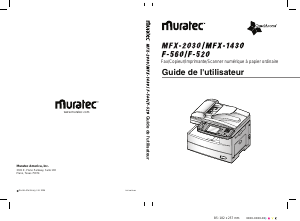 Mode d’emploi Muratec MFX-1430 Imprimante multifonction