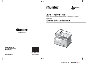 Mode d’emploi Muratec MFX-1330 Imprimante multifonction