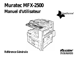Mode d’emploi Muratec MFX-2500 Imprimante multifonction