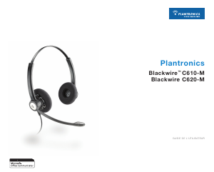 Mode d’emploi Plantronics Blackwire C620-M Headset