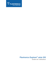 Mode d’emploi Plantronics Explorer 230 Headset