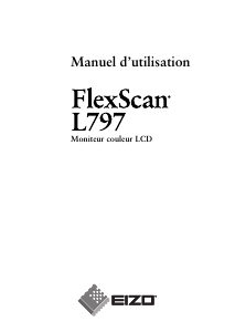 Mode d’emploi Eizo FlexScan L797 Moniteur LCD
