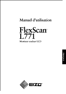 Mode d’emploi Eizo FlexScan L771 Moniteur LCD