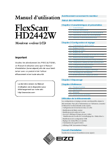 Mode d’emploi Eizo FlexScan HD2442W Moniteur LCD