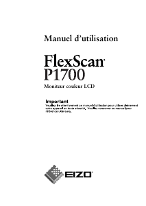 Mode d’emploi Eizo FlexScan P1700 Moniteur LCD