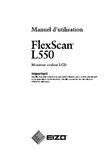 Mode d’emploi Eizo FlexScan L550 Moniteur LCD