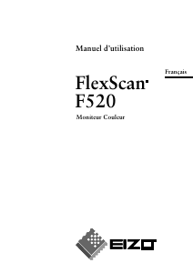 Mode d’emploi Eizo FlexScan F520 Moniteur