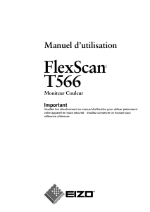 Mode d’emploi Eizo FlexScan T566 Moniteur