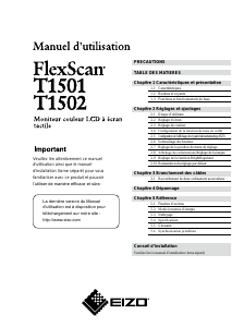 Mode d’emploi Eizo FlexScan T1502 Moniteur