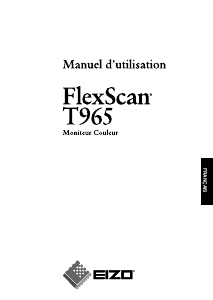 Mode d’emploi Eizo FlexScan T965 Moniteur