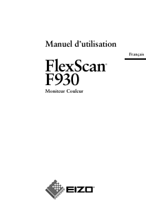 Mode d’emploi Eizo FlexScan F930 Moniteur
