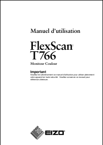 Mode d’emploi Eizo FlexScan T766 Moniteur