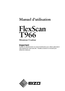 Mode d’emploi Eizo FlexScan T966 Moniteur