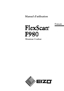 Mode d’emploi Eizo FlexScan F980 Moniteur