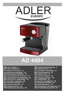 Посібник Adler AD 4404r Еспресо-машина