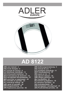 Mode d’emploi Adler AD 8122 Pèse-personne