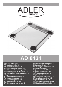 Brugsanvisning Adler AD 8121 Personvægt