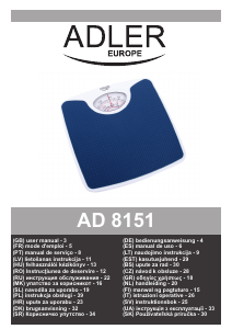 Mode d’emploi Adler AD 8151b Pèse-personne