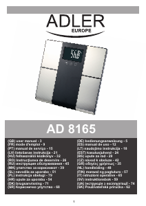 Manuale Adler AD 8165 Bilancia