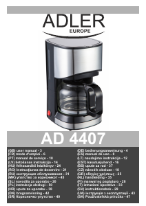 Bruksanvisning Adler AD 4407 Kaffebryggare