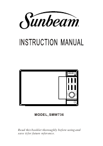 Manual Sunbeam SMW736 Microwave