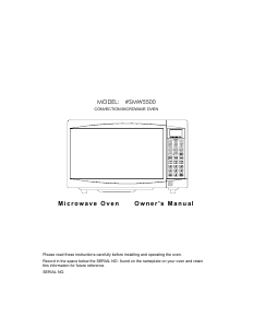 Manual Sunbeam SMW5500 Microwave