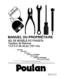 Mode d’emploi Poulan PC17H42STA Tondeuse à gazon