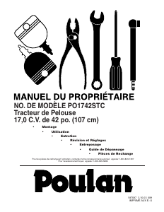 Mode d’emploi Poulan PO1742STC Tondeuse à gazon