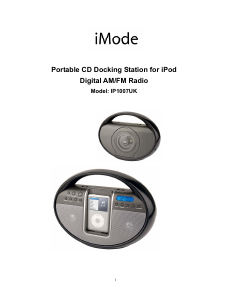 Handleiding iMode IP1007UK Speakerdock