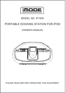 Handleiding iMode IP1005 Speakerdock