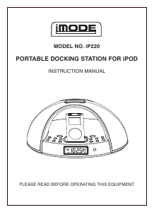 Manual iMode IP220 Speaker Dock