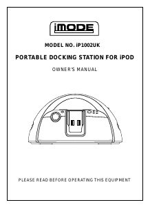 Manual iMode IP1002UK Speaker Dock