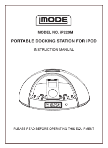 Manual iMode IP220M Speaker Dock