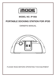 Manual iMode IP1002 Speaker Dock